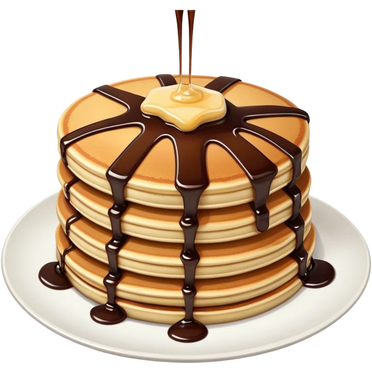 Pancakes with chocolate  emoji