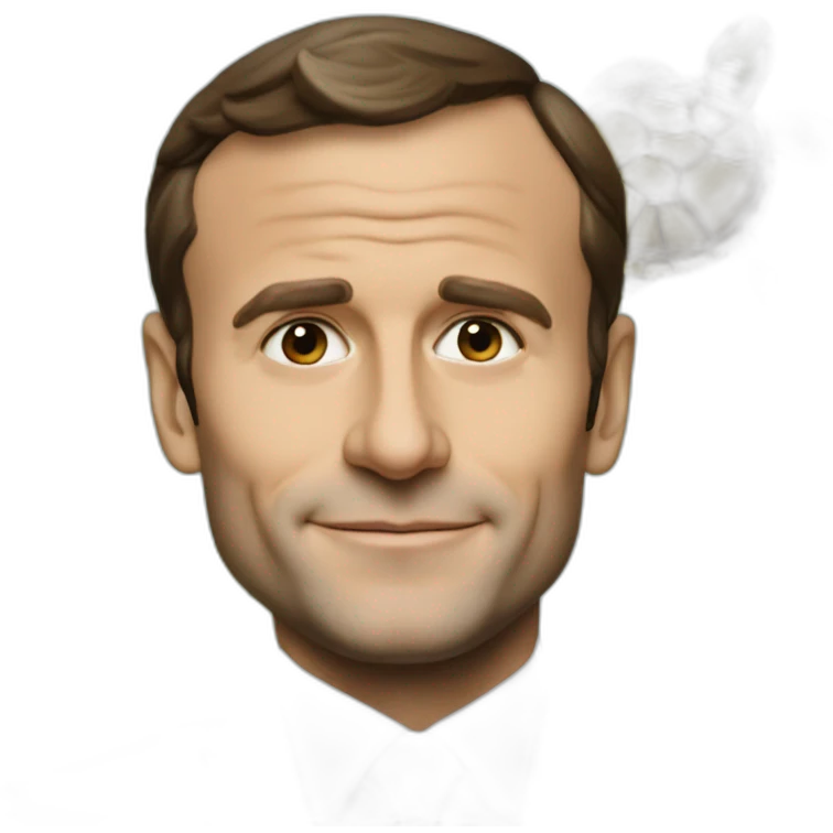 macron sur une tortue emoji