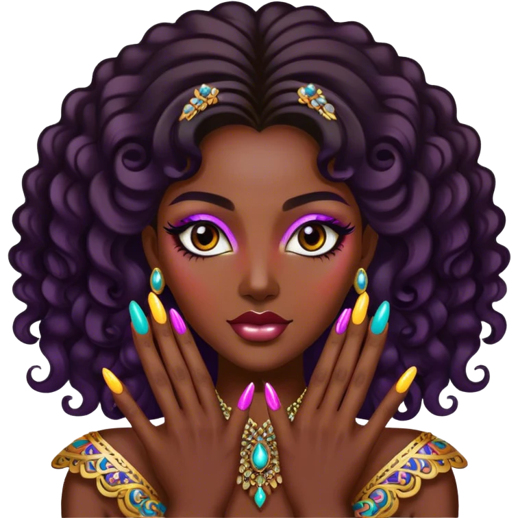 Uñas divas emoji