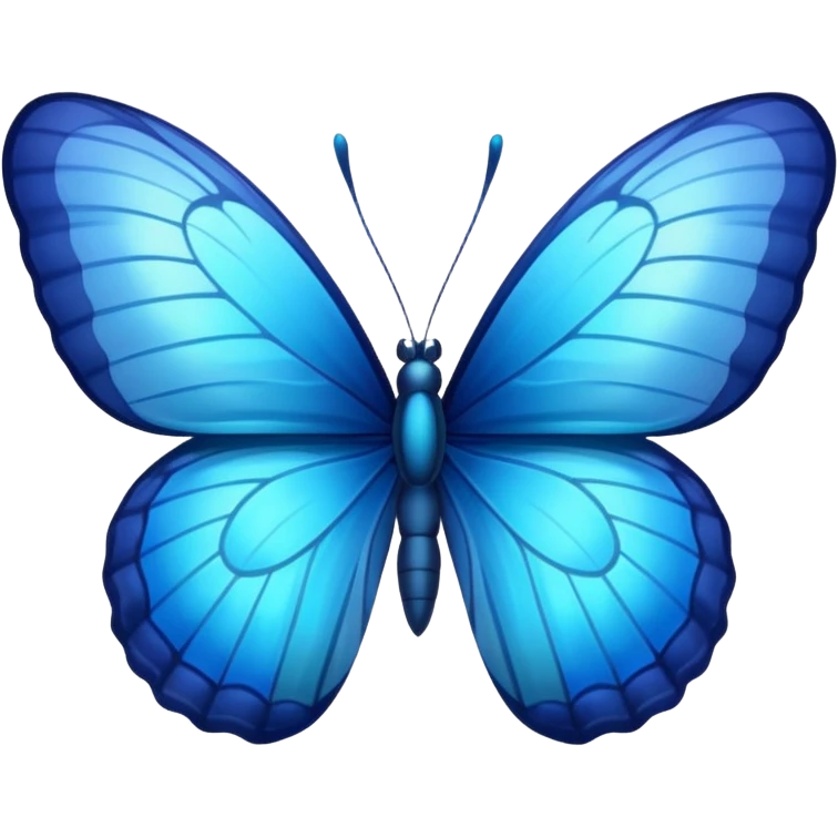 Blue butterfly emoji emoji