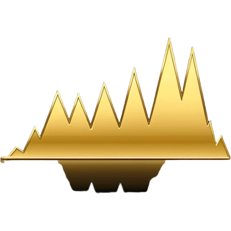shiny gold charted line emoji