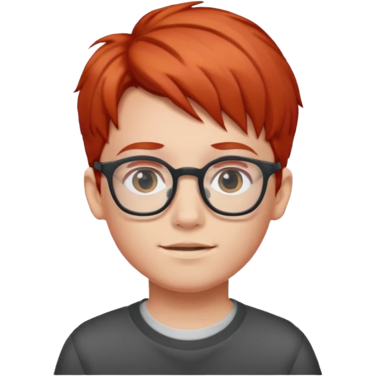 red haired kid with glasses emoji