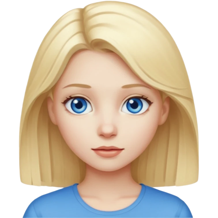 A ugly girl with a blonde hair emoji