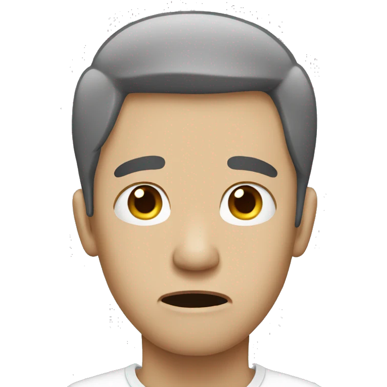 White man crying emoji