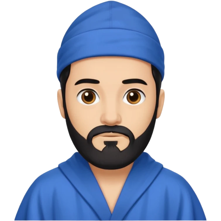 mago merlin con barba negra emoji