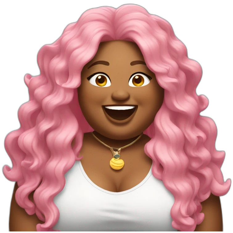 Fat Lizzo laughing emoji