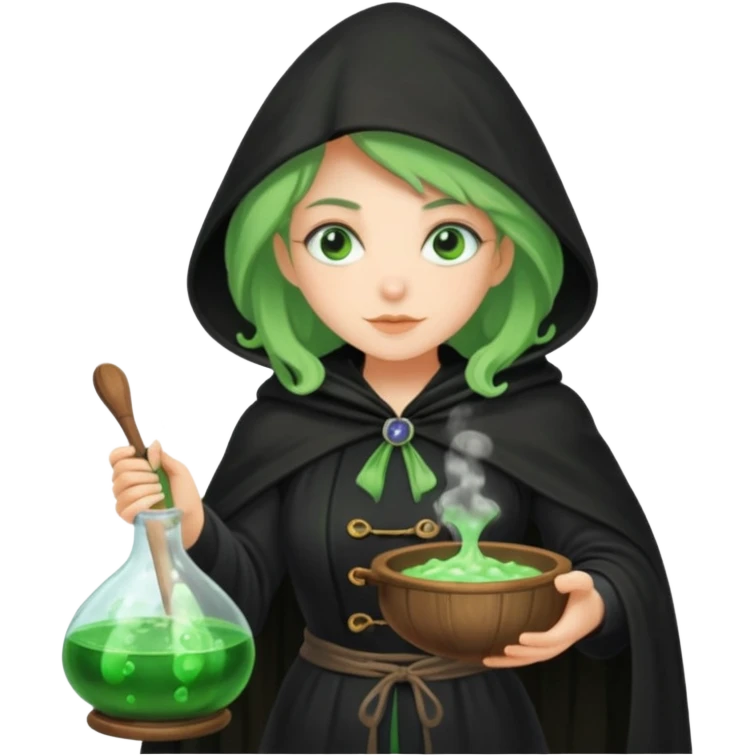 green witch cooking potion emoji