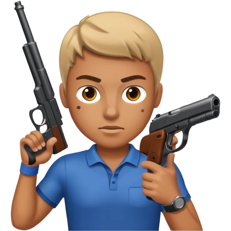 athlete gun shooting emoji