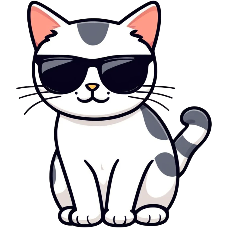 Cat with sunglasses emoji