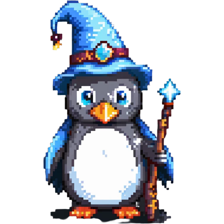 Penguin Wizard emoji
