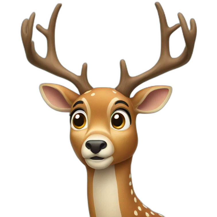 confused deer emoji