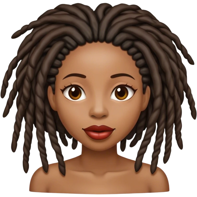 Black woman with locs mouth watering  emoji