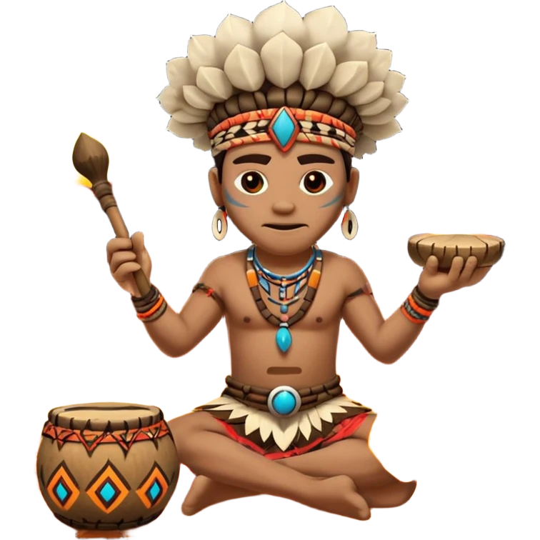 SHAMAN DRUM FIRE emoji