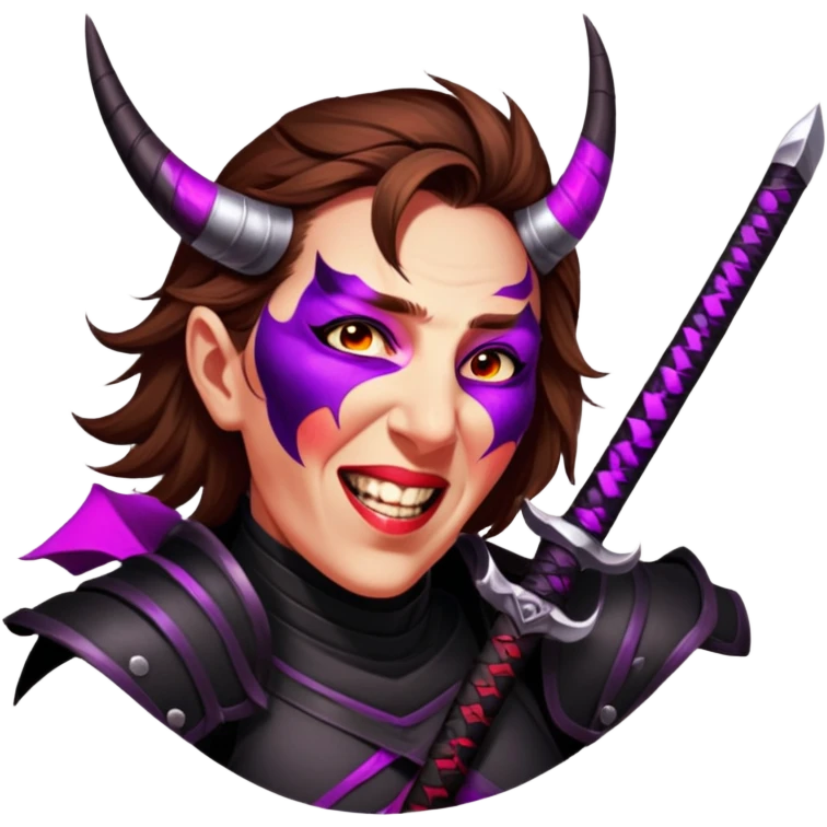 Demon-Horned Warrior emoji