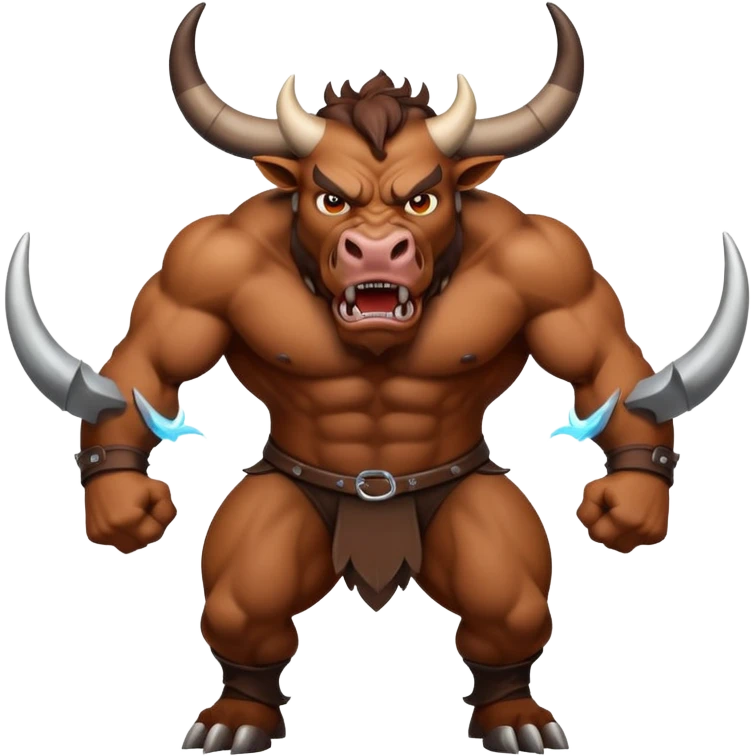 A mad bull emoji