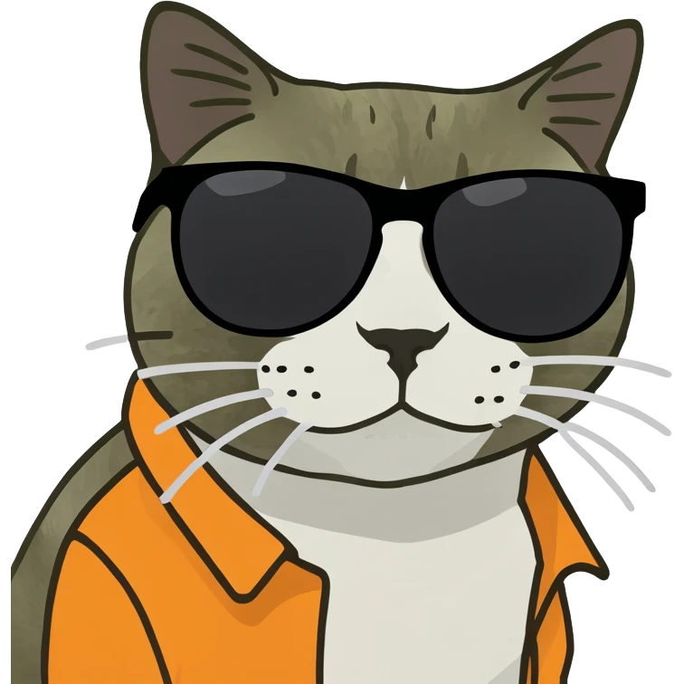 Cat with sunglasses emoji