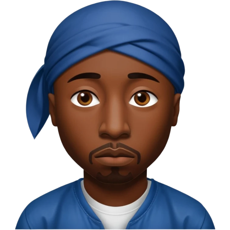 2Pac face emoji