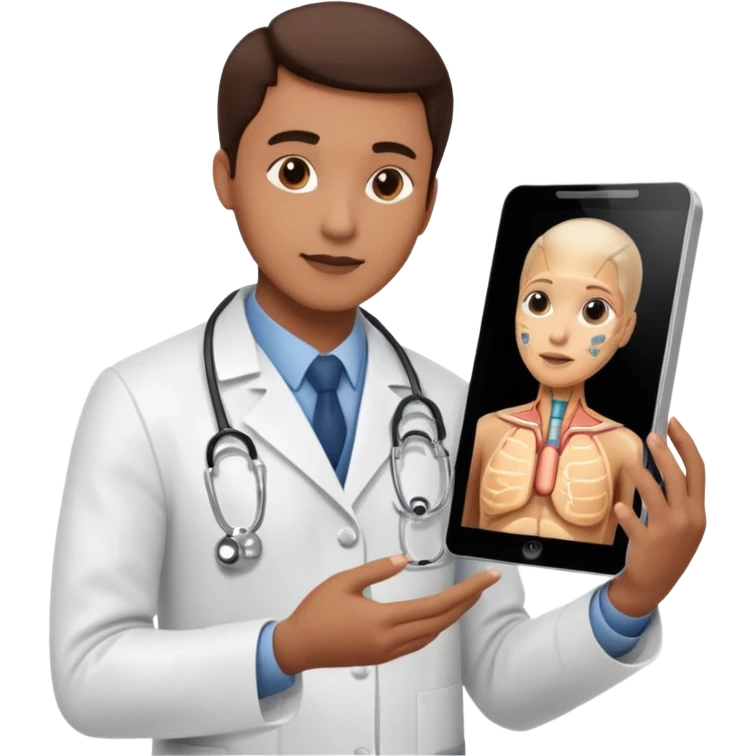 doctor seaing body scan image emoji
