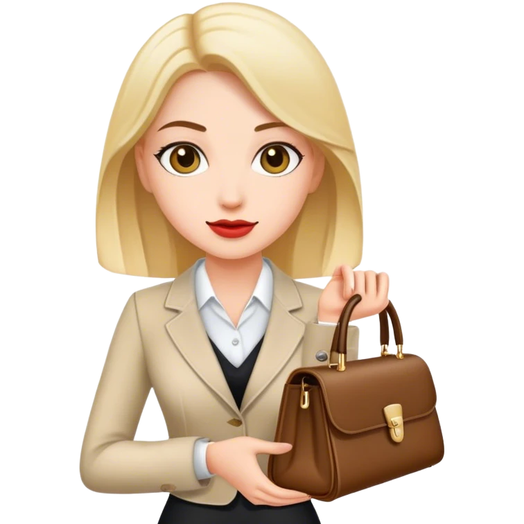 Salesperson with hand bag  emoji