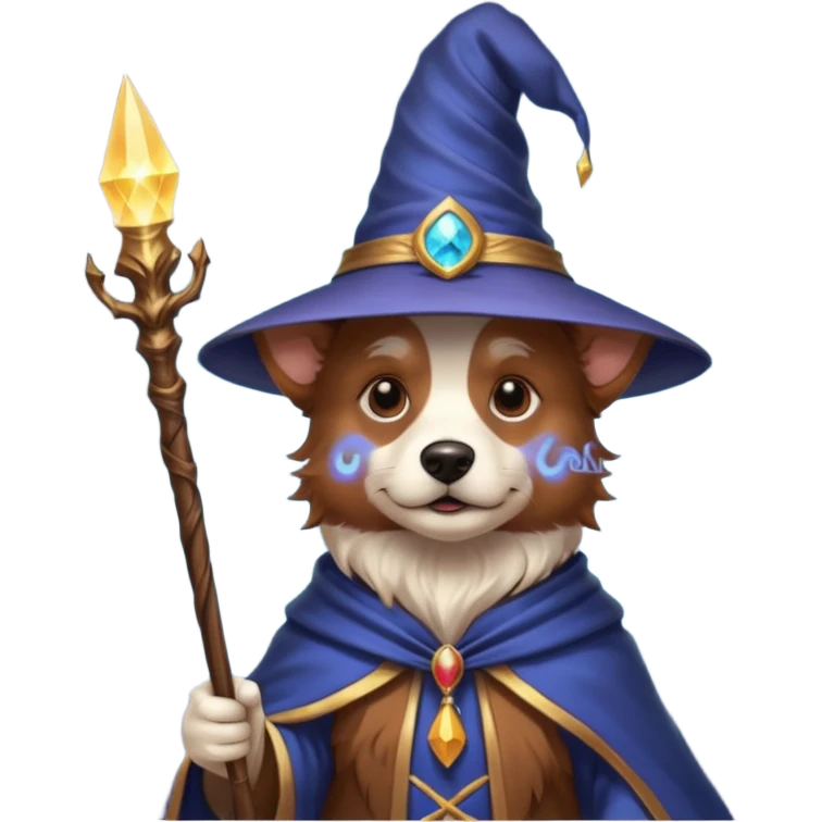Dog wizard emoji
