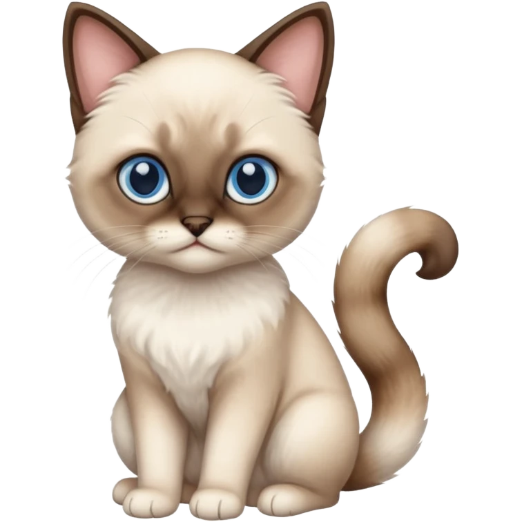 full body of baby Slamese cat  emoji