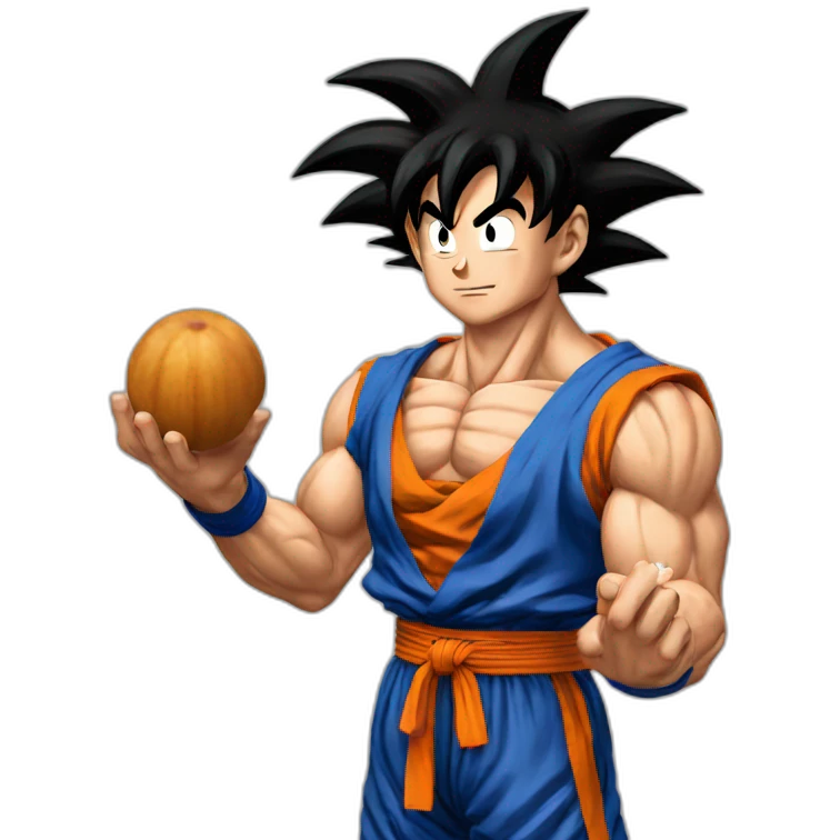goku holding nuts emoji