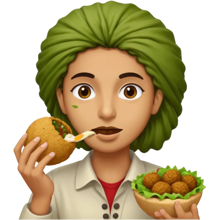 팔라펠을 먹는 사람 emoji