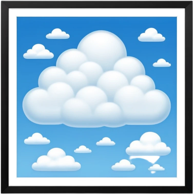 background with a happy blue sky with a few white clouds emoji