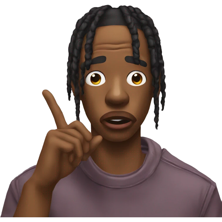 Travis Scott telling you to be quiet  emoji