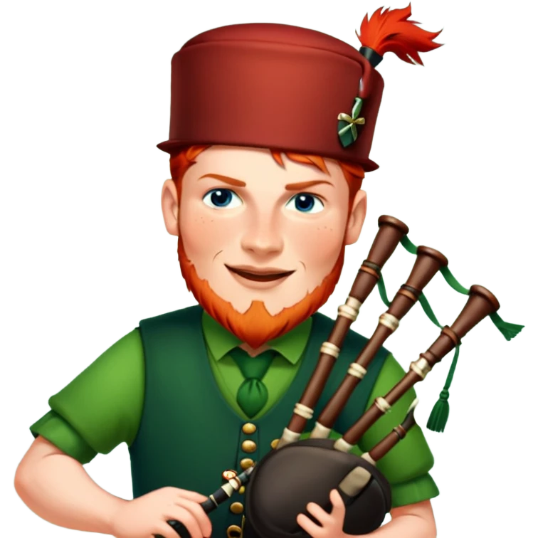 Green Bagpiper emoji