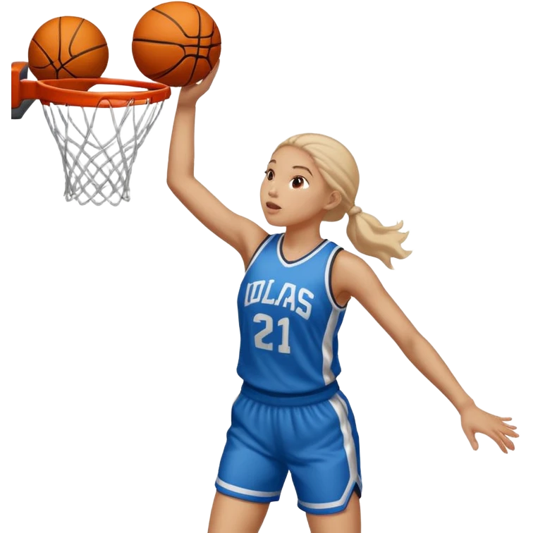 Basketball dunk girl emoji