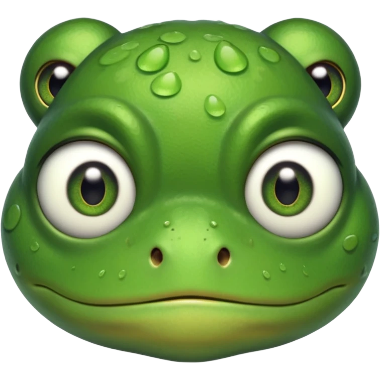 A frog with a sad face emoji