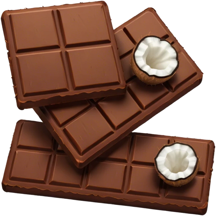 chocolate with mandel coconut taste emoji