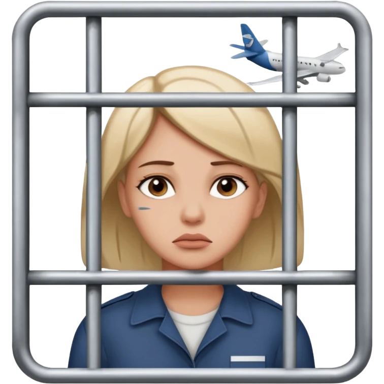 Still wild, but you’ll realize they’re wiser than they seem. Freedom is their top priority — don’t try to cage them.
woman behind bars sad with a text bubble thinking about airplanes emoji