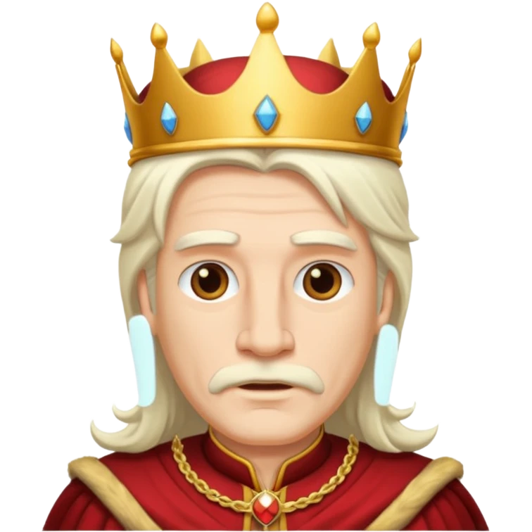 king with white long haired emoji