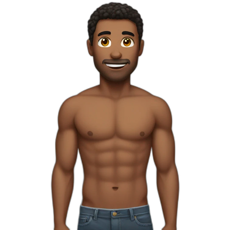 Shirtless guy emoji