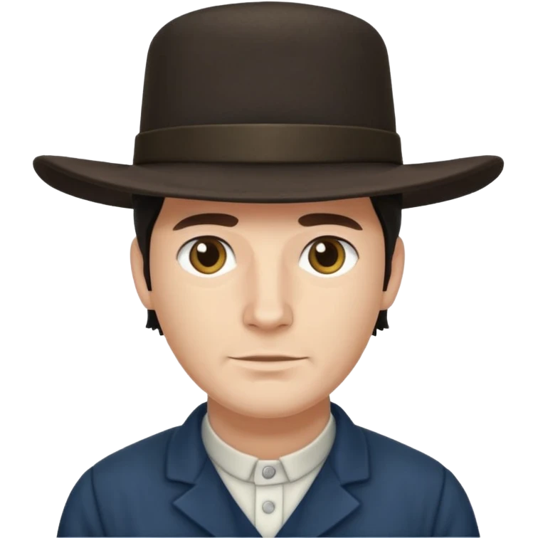 Amish man no mustache emoji