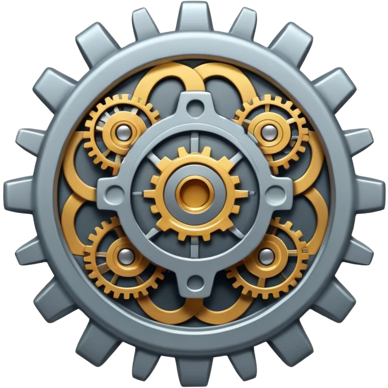 brain inside gear emoji