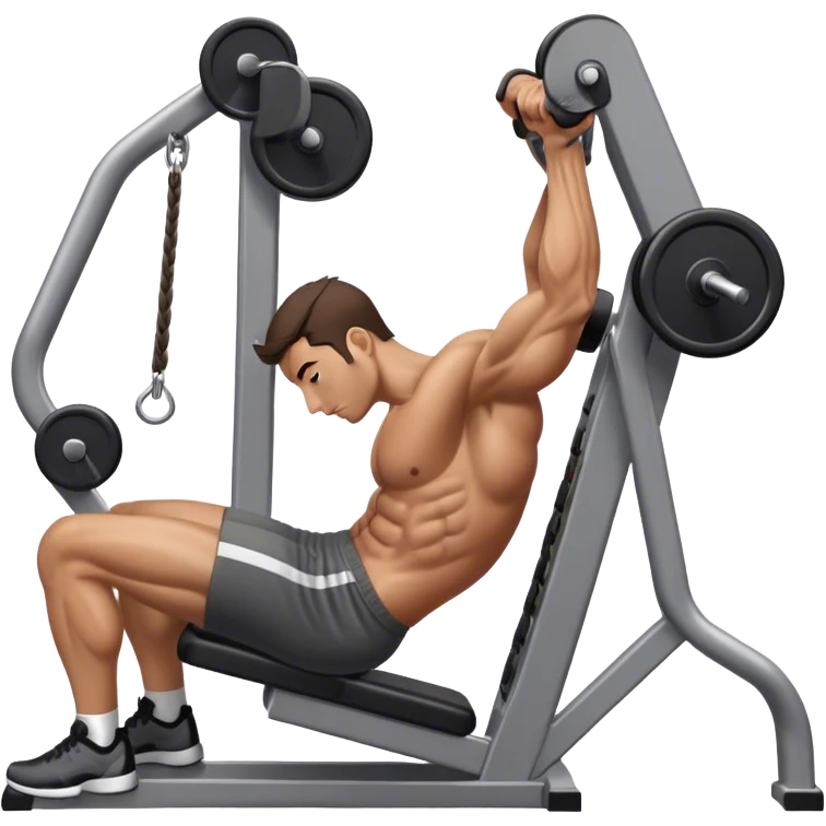 side-view man cable-machine tricep-pushdown emoji