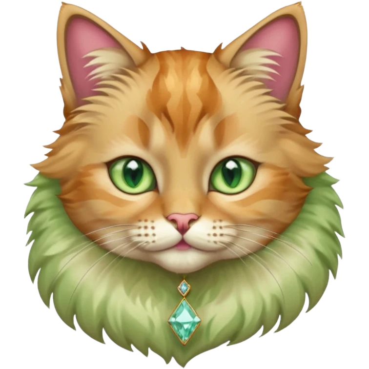 A cat with a diamond chain emoji