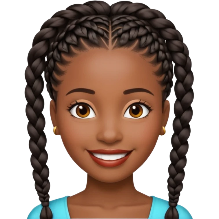 generate an emoji for this phrase, Start strong to earn trust and be noticed. End strong to be remembered. make it a black woman in braids updo. emoji