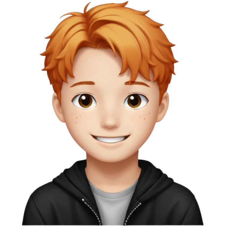 Felix from Stray Kids, K-pop idol with freckles emoji