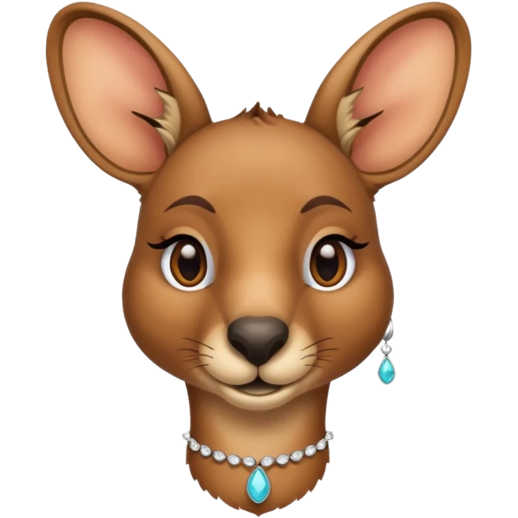 kangaroo with earrings emoji