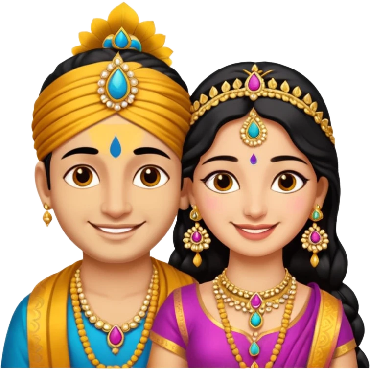 Krishna and Radha emoji