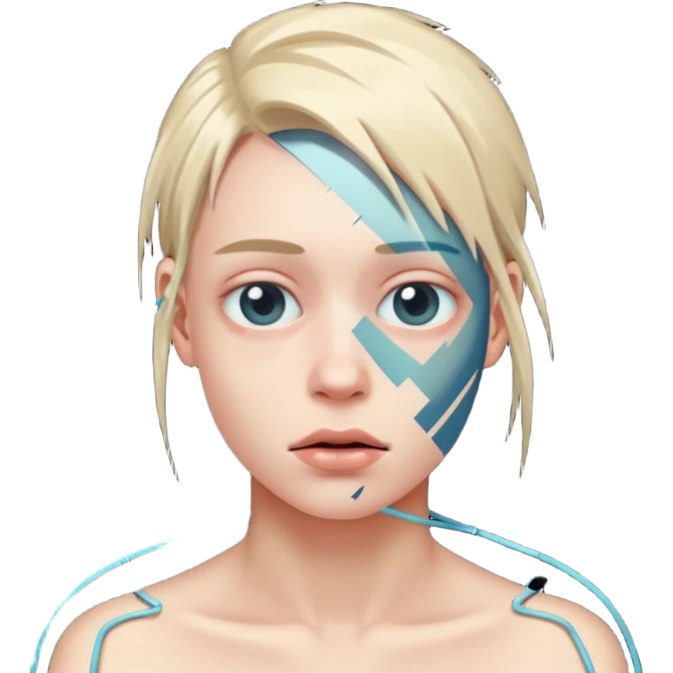 a human being trapped in an algorithm emoji