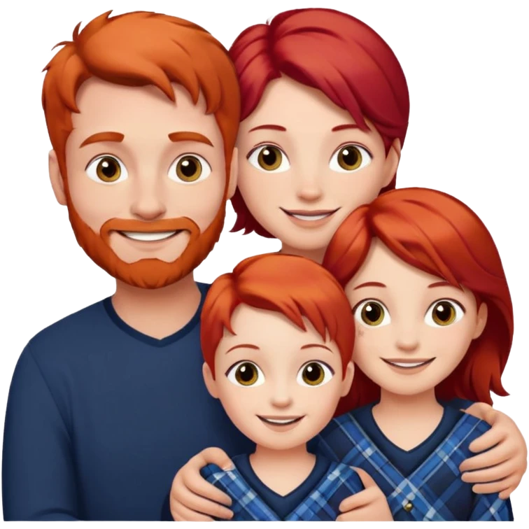 scottish family with son and daughter emoji