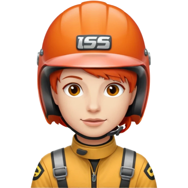 red haired racer emoji