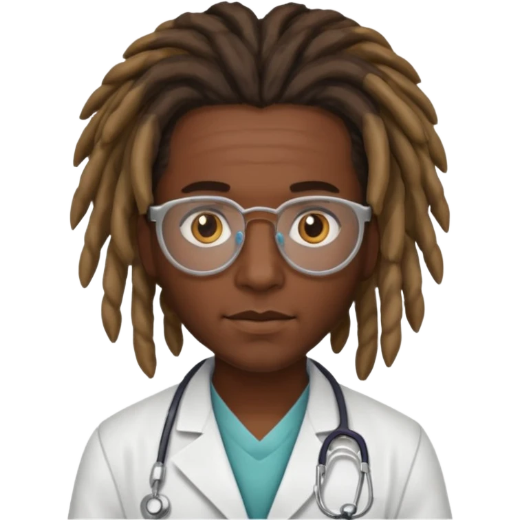 doctor with dreadlock emoji