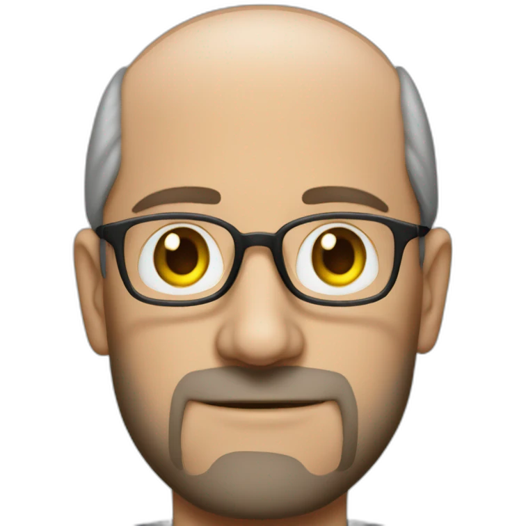 Charles Michel without glasses dressed as Steve Jobs emoji