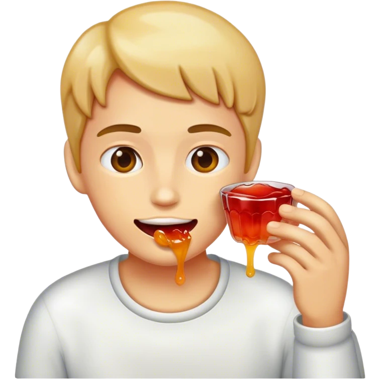 Crazy eating jelly  emoji